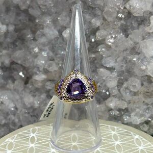 Two Toned Amethyst Crystal Zato’s Ring